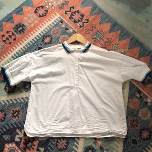 COPY - Zara Boxy Half Button Down